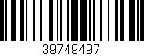 Código de barras (EAN, GTIN, SKU, ISBN): '39749497'