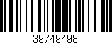 Código de barras (EAN, GTIN, SKU, ISBN): '39749498'