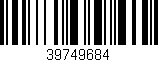 Código de barras (EAN, GTIN, SKU, ISBN): '39749684'