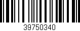 Código de barras (EAN, GTIN, SKU, ISBN): '39750340'