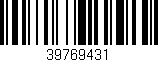 Código de barras (EAN, GTIN, SKU, ISBN): '39769431'