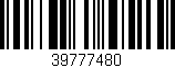 Código de barras (EAN, GTIN, SKU, ISBN): '39777480'