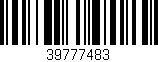 Código de barras (EAN, GTIN, SKU, ISBN): '39777483'