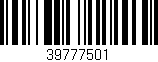Código de barras (EAN, GTIN, SKU, ISBN): '39777501'