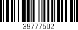 Código de barras (EAN, GTIN, SKU, ISBN): '39777502'