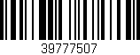 Código de barras (EAN, GTIN, SKU, ISBN): '39777507'