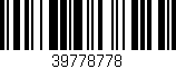 Código de barras (EAN, GTIN, SKU, ISBN): '39778778'