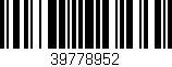 Código de barras (EAN, GTIN, SKU, ISBN): '39778952'