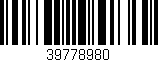 Código de barras (EAN, GTIN, SKU, ISBN): '39778980'
