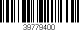 Código de barras (EAN, GTIN, SKU, ISBN): '39779400'