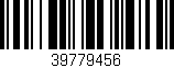 Código de barras (EAN, GTIN, SKU, ISBN): '39779456'