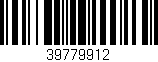 Código de barras (EAN, GTIN, SKU, ISBN): '39779912'