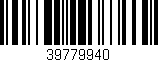 Código de barras (EAN, GTIN, SKU, ISBN): '39779940'