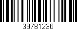 Código de barras (EAN, GTIN, SKU, ISBN): '39781236'