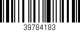 Código de barras (EAN, GTIN, SKU, ISBN): '39784183'