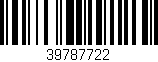 Código de barras (EAN, GTIN, SKU, ISBN): '39787722'