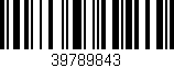 Código de barras (EAN, GTIN, SKU, ISBN): '39789843'