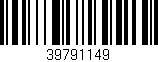 Código de barras (EAN, GTIN, SKU, ISBN): '39791149'