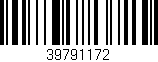 Código de barras (EAN, GTIN, SKU, ISBN): '39791172'