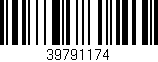 Código de barras (EAN, GTIN, SKU, ISBN): '39791174'