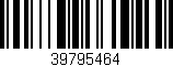 Código de barras (EAN, GTIN, SKU, ISBN): '39795464'