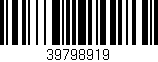 Código de barras (EAN, GTIN, SKU, ISBN): '39798919'