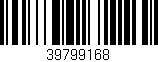 Código de barras (EAN, GTIN, SKU, ISBN): '39799168'
