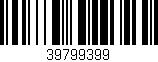 Código de barras (EAN, GTIN, SKU, ISBN): '39799399'