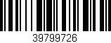 Código de barras (EAN, GTIN, SKU, ISBN): '39799726'