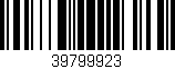 Código de barras (EAN, GTIN, SKU, ISBN): '39799923'