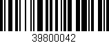 Código de barras (EAN, GTIN, SKU, ISBN): '39800042'