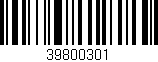 Código de barras (EAN, GTIN, SKU, ISBN): '39800301'