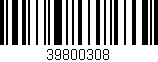 Código de barras (EAN, GTIN, SKU, ISBN): '39800308'