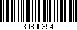 Código de barras (EAN, GTIN, SKU, ISBN): '39800354'