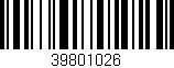 Código de barras (EAN, GTIN, SKU, ISBN): '39801026'