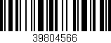 Código de barras (EAN, GTIN, SKU, ISBN): '39804566'