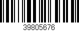 Código de barras (EAN, GTIN, SKU, ISBN): '39805676'