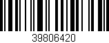 Código de barras (EAN, GTIN, SKU, ISBN): '39806420'