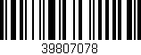 Código de barras (EAN, GTIN, SKU, ISBN): '39807078'
