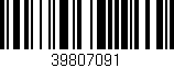 Código de barras (EAN, GTIN, SKU, ISBN): '39807091'