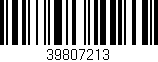 Código de barras (EAN, GTIN, SKU, ISBN): '39807213'