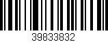 Código de barras (EAN, GTIN, SKU, ISBN): '39833832'