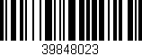 Código de barras (EAN, GTIN, SKU, ISBN): '39848023'