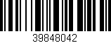 Código de barras (EAN, GTIN, SKU, ISBN): '39848042'
