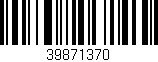 Código de barras (EAN, GTIN, SKU, ISBN): '39871370'