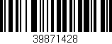 Código de barras (EAN, GTIN, SKU, ISBN): '39871428'