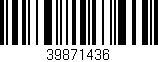 Código de barras (EAN, GTIN, SKU, ISBN): '39871436'