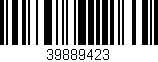 Código de barras (EAN, GTIN, SKU, ISBN): '39889423'