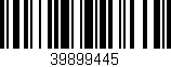 Código de barras (EAN, GTIN, SKU, ISBN): '39899445'