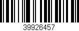 Código de barras (EAN, GTIN, SKU, ISBN): '39926457'